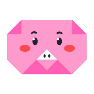 Origami Pig Face